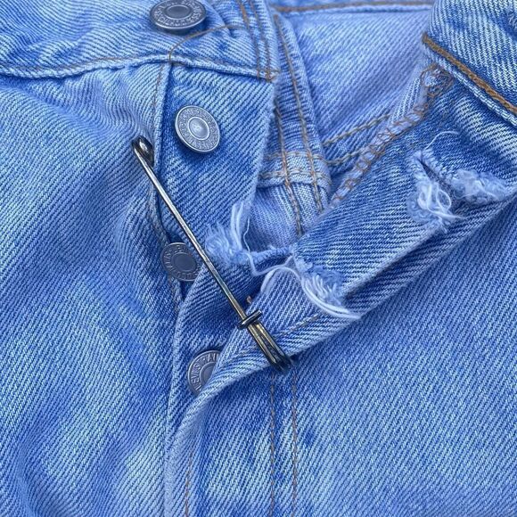 VTG Levis 501 Jeans 38x32 Blue Button Fly Straight Original Denim Mexico - Picture 9 of 10